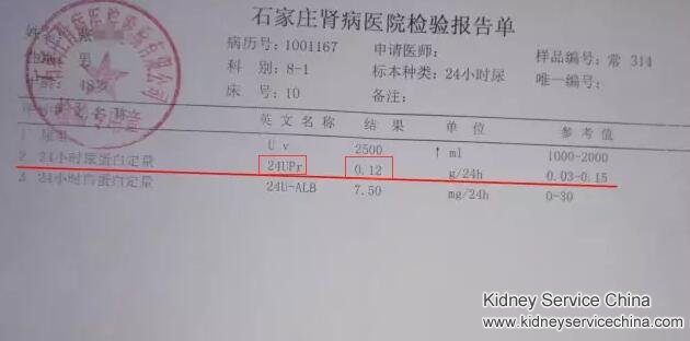 Urine Protein 4.37g Decreased to Normal Level with Chinese Medicine
